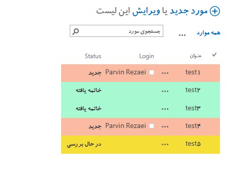 قالب‌بندی شرطی لیست‌ها در شیرپوینت