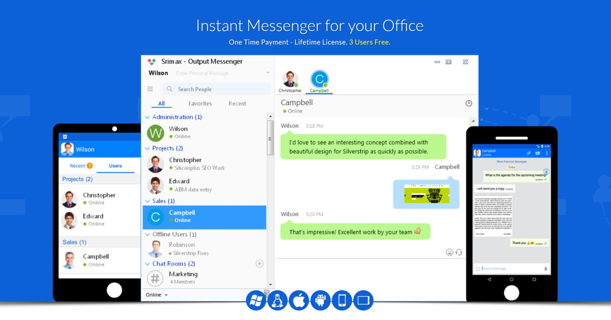 اموزش output messenger