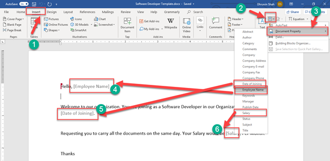 ایجاد اسناد Word از آیتم‌های لیست SharePoint