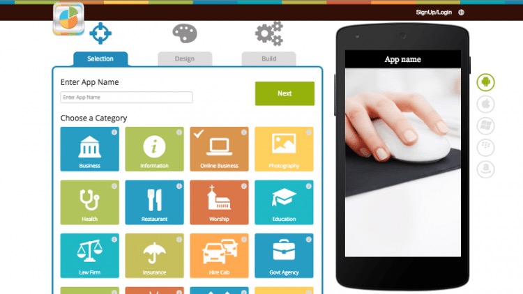 اپلیکیشن ساز موبایل اپی پای Appy pie​