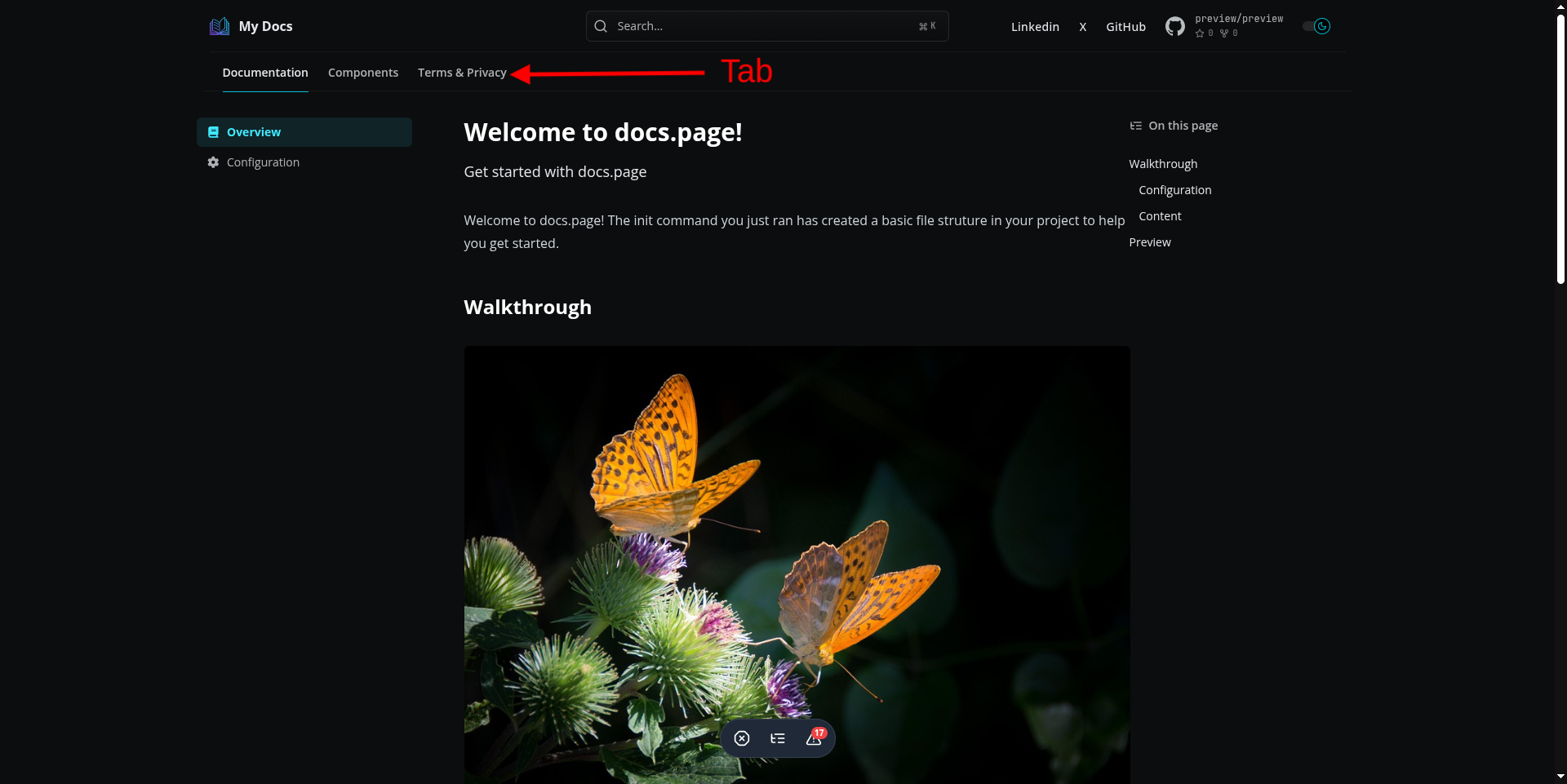 ساخت مستندات با docs.page
