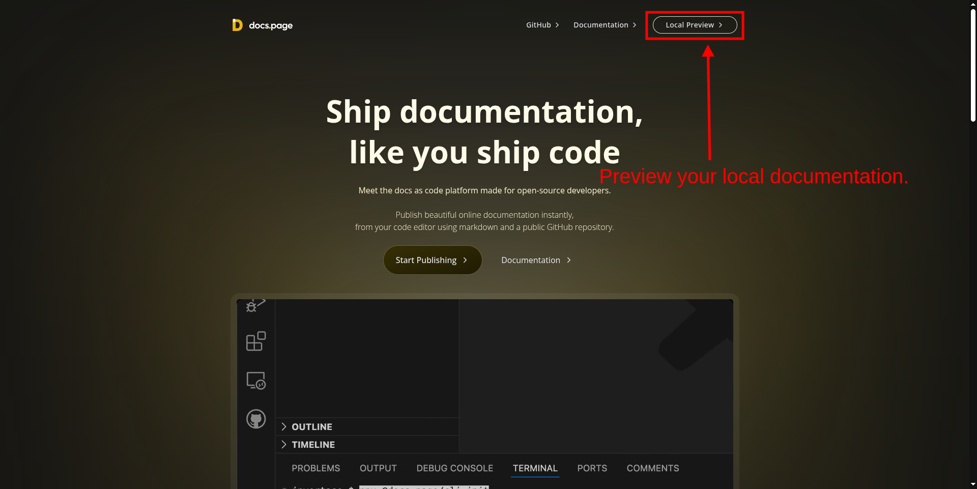 ساخت مستندات با docs.page