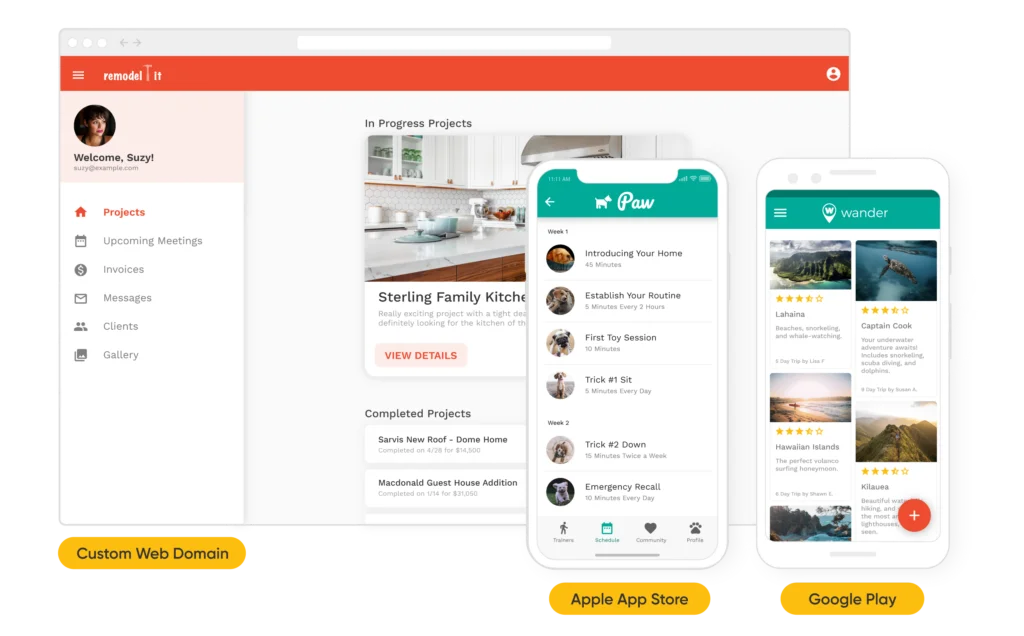 اپلیکیشن فروشگاهی با Adalo