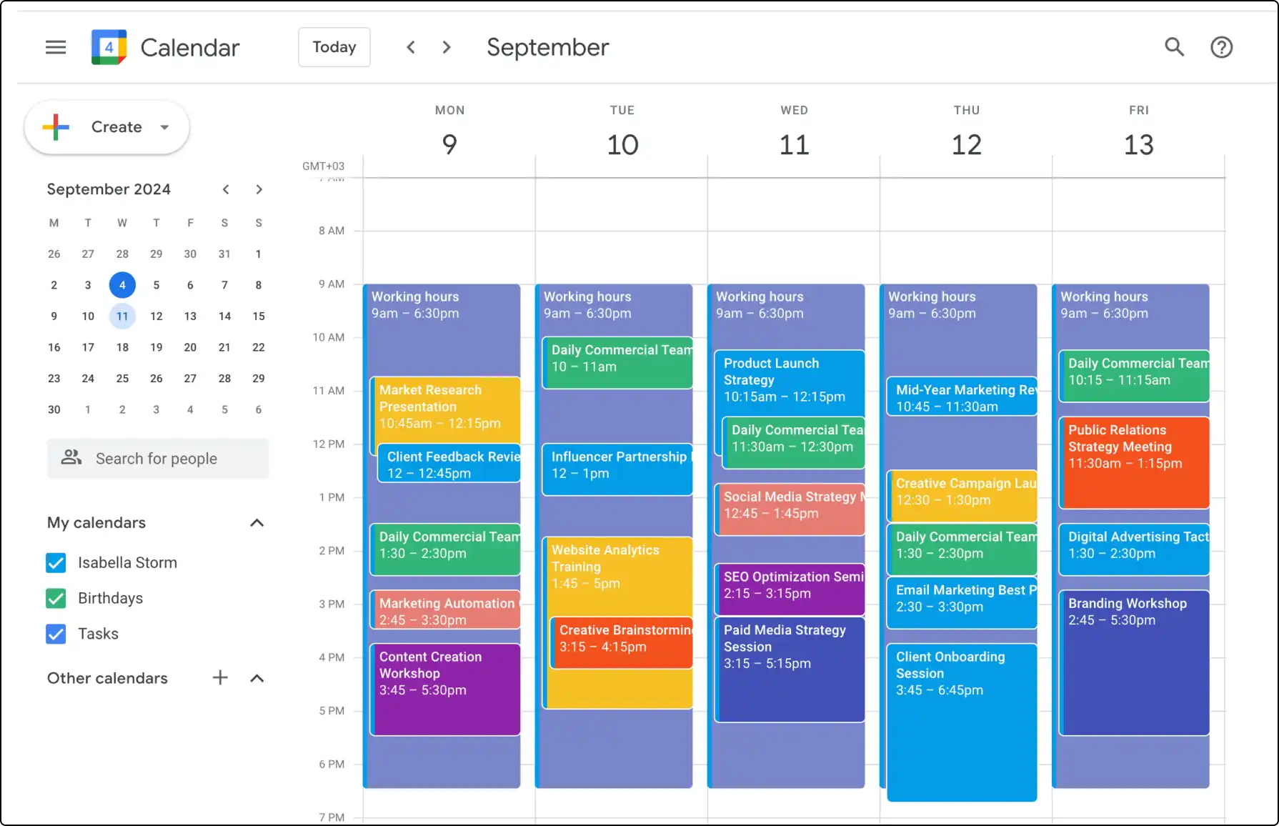 اپلیکیشن Google Calendar