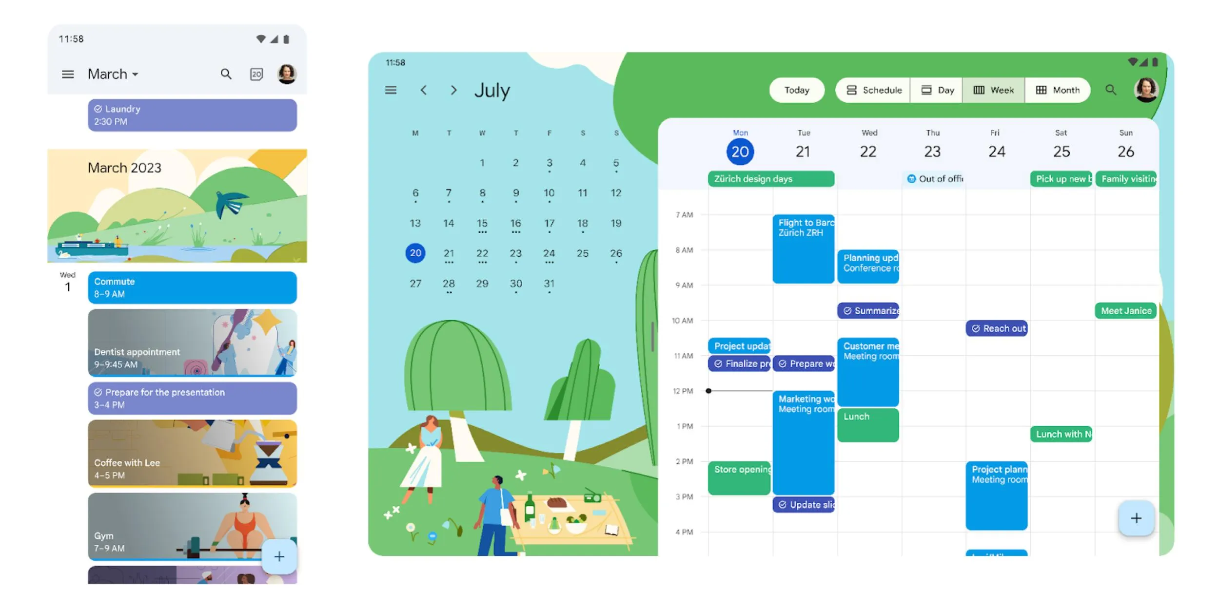 اپلیکیشن Google Calendar