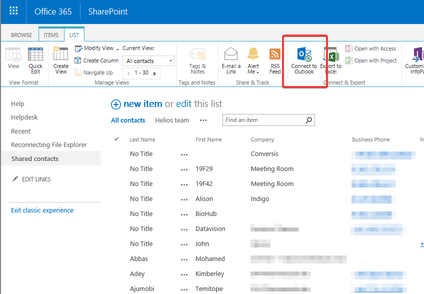 SharePoint و OutLook